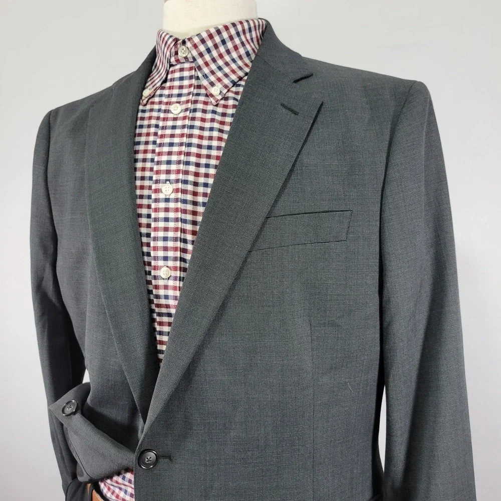Stafford Men's Sport Coat Blazer Coolmax All Season‎ Eco Made Wool Polyester 46S